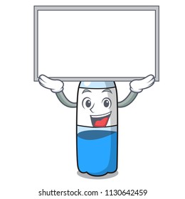 Up board water bottle character cartoon vector illustration