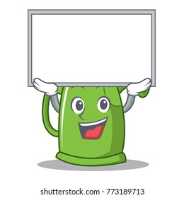Up board watering can character cartoon