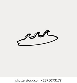 board and wave logo design