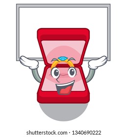 Up board wedding ring box in cartoon shape