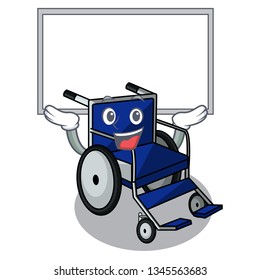 Up board wheelchair isolated with in the cartoon