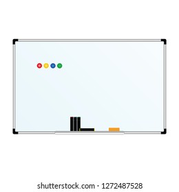board in white background with marker pens and magnets