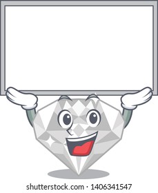 Up board white diamond in the cartoon shape