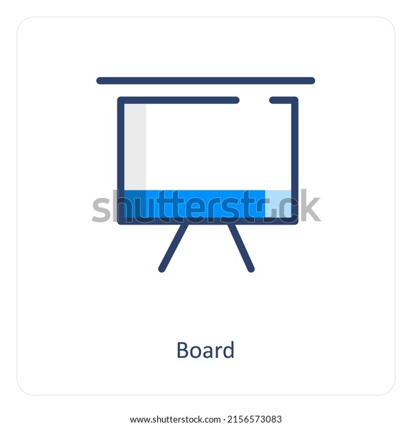 Board White Board Icon Concept Stock Vector (Royalty Free) 2156573083 ...