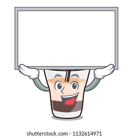 Up board white russian character cartoon