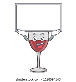 Up board wine character cartoon style