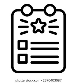 Board wishlist icon outline vector. Love order. Foliar gift