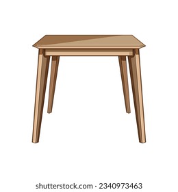 board wooden table cartoon. empty old, vintage rustic, dark light board wooden table sign. isolated symbol vector illustration