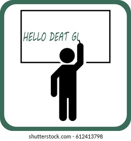 Board writing icon
