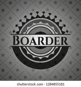 Boarder dark icon or emblem
