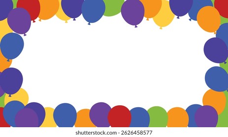 Un tablero de globos de fiesta para composiciones de obras de arte