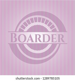 Boarder pink emblem