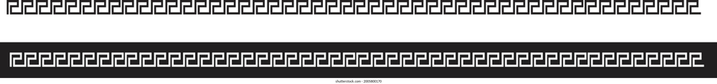 Boarder vector set of greek key interlocking