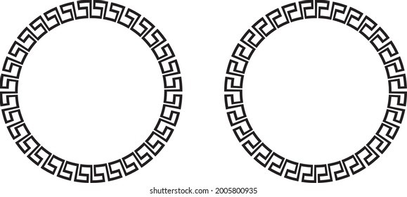 Boarder vector set of greek key interlocking