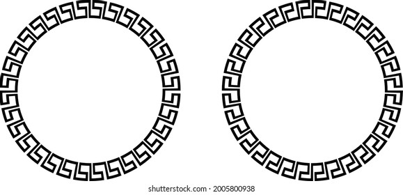 Boarder vector set of greek key interlocking