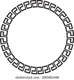 Boarder vector set of greek key interlocking