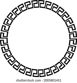 Boarder vector set of greek key interlocking