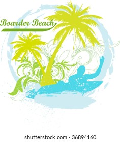 boarders beach summer vector background