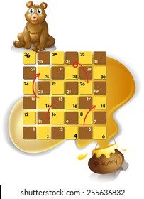 boardgame with a bear and honey