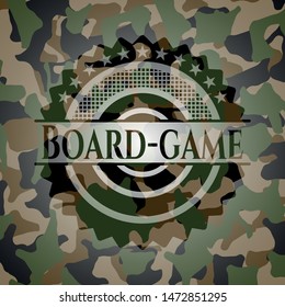 Board-game camouflage emblem. Vector Illustration. Detailed.
