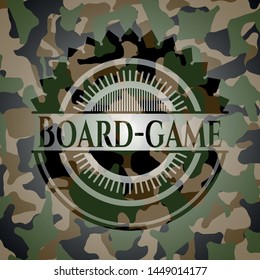 Board-game on camouflaged pattern. Vector Illustration. Detailed.