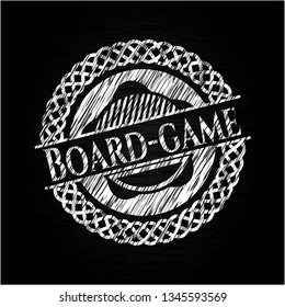 Board-game on chalkboard