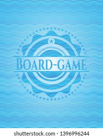 Board-game water emblem background. Vector Illustration. Detailed.