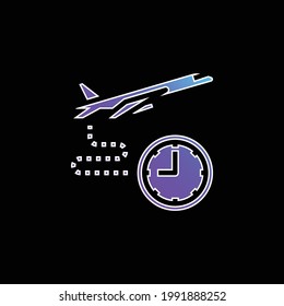 Icono de vector de gradiente azul de abordaje