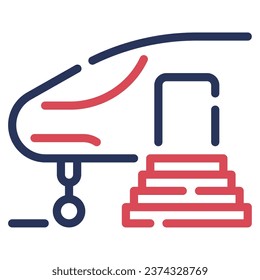 Boarding Bridge Icon Illustration, for uiux, web, app, infographic, etc