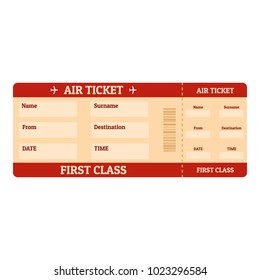 Boarding flight pass ticket icon. Flat illustration of boarding flight pass ticket vector icon for web