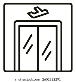 Boarding Gate icon line vector illustration