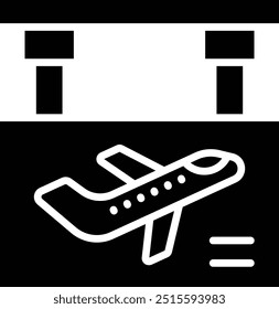 Ilustración de diseño de icono de Vector de puerta de embarque
