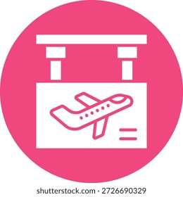 Ilustración de diseño de icono de Vector de puerta de embarque