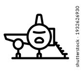 Boarding on plane icon. Outline boarding on plane vector icon for web design isolated on white background