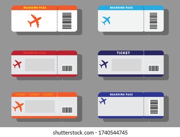 Boarding pass airline tickets vector