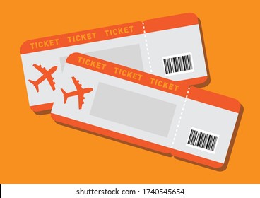 Boarding pass airline tickets vector