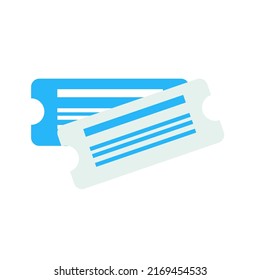Tarjeta de embarque para un vuelo de avión sin inscripción en azul. Ilustración vectorial del billete