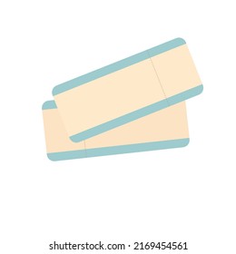 Boarding pass for an airplane flight without an inscription. Vector illustration of the ticket