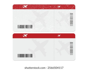 Boarding pass airplane ticket design for a flight with passenger name and destination.