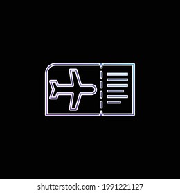 Icono de vector de gradiente azul de paso de abordaje
