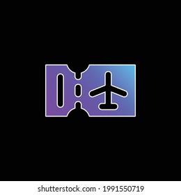 Boarding Pass blue gradient vector icon