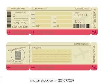 Boarding Pass Design Template