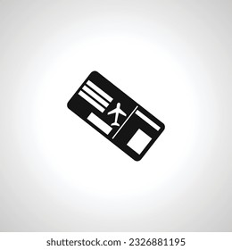 boarding pass icon. Aircraft plane ticket icon.