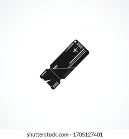 boarding pass icon. airplane ticket icon isolated on white background for web and mobile