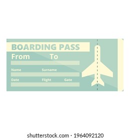 Boarding pass icon. Cartoon of Boarding pass vector icon for web design isolated on white background