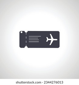 boarding pass icon. flight ticket icon.