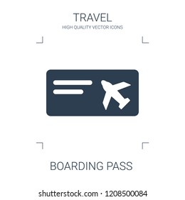 boarding pass icon. high quality filled boarding pass icon on white background. from travel collection flat trendy vector boarding pass symbol. use for web and mobile