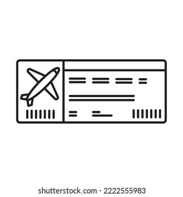 boarding pass icon on white background