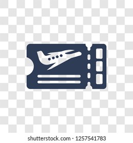 Boarding pass icon. Trendy Boarding pass logo concept on transparent background from Architecture and Travel collection