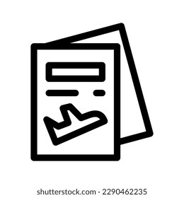 Icono de tarjeta de embarque Icono de vectores Ilustración de diseño